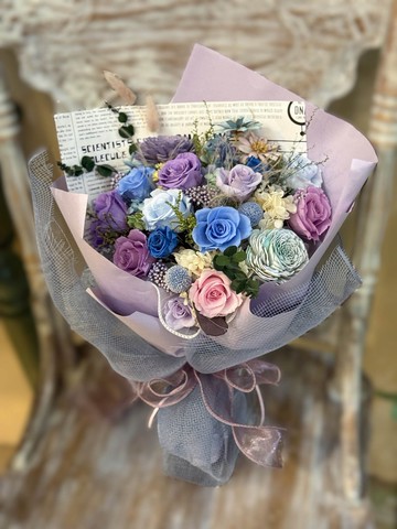 永生玫瑰花束 畢業花束 永生玫瑰 情人節 花束 花禮