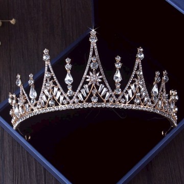 高端新娘婚紗頭飾結婚皇冠發飾奢華大氣公主婚禮王冠結禮服配飾品