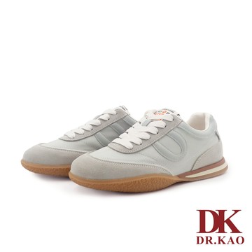 【DK氣墊鞋】復古拼接異材質柔軟休閒鞋 63-5084-30 淺灰
