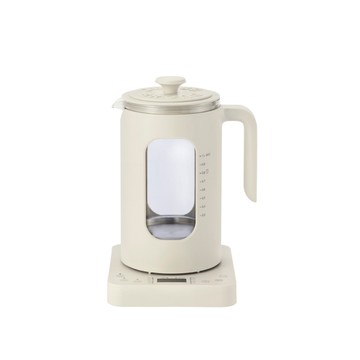 【日本 BRUNO】 1L 溫控多功能熱水壺/快煮壺 BOE103 杏仁白 附煮蛋架和濾網