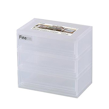 KEYWAY MINI三層收納盒/3大抽/M/DM3300/透明