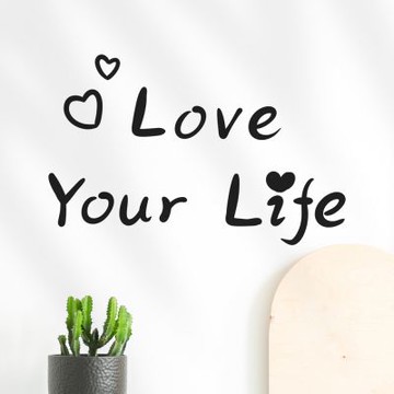 【MR.ZAKKA】創意萬用裝飾貼紙-標示系列 LOVE YOUR LIFE 居家布置 DIY可移式壁貼 無痕壁貼 牆貼