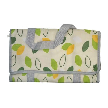 手提戶外野餐包  24 x 19cm  小綠葉 綠色  1個