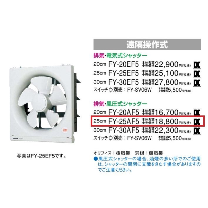 激安直営店 パナソニック 一般用 台所用換気扇 スタンダードタイプ