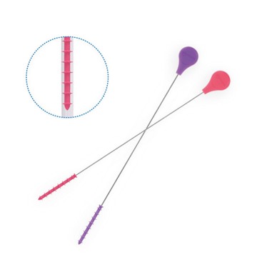 韓國sillymann 100%鉑金矽膠吸管刷 粉/紫