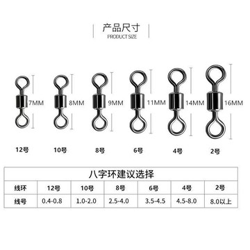 ☀️免運臺灣有貨☀️八字美式字環連接器拉力釣魚配件用品鏈接垂釣漁具器卸力強力轉環