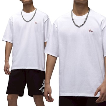 Nike J BRND BR SNKR PCH SS 男款 白色 運動 休閒 圓領 短袖 HJ2327-100