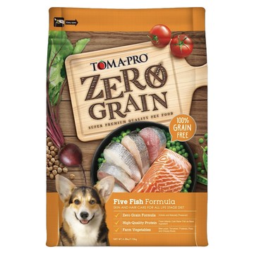 TOMA-PRO 優格 全齡犬 零穀 乾飼料 高品質蛋白質 添加腸益菌  5種魚  1.13kg  1袋