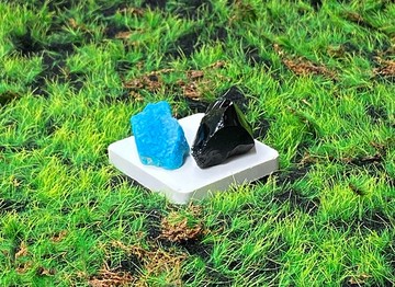 黑曜石 藍磷灰 避邪保平安 提升表達 辦公室 風水擺件 快速出貨