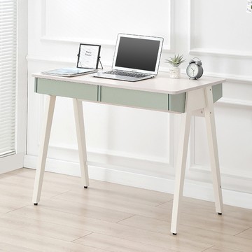 【AOTTO】北歐風莫蘭迪雙抽辦公桌-100cm(FT-504)