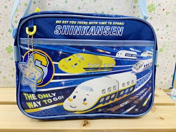 【震撼精品百貨】Shin Kan Sen 新幹線 兒童用斜背包-藍#04368 震撼日式精品百貨