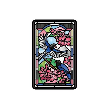 Easycard 老屋顏鑲嵌玻璃系列SUPERCARD悠遊卡-臺灣藍鵲(受託代銷)