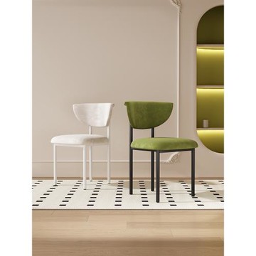 奶油風餐椅家用輕奢高級餐廳餐桌椅現代簡約休閑椅子網紅靠背凳子