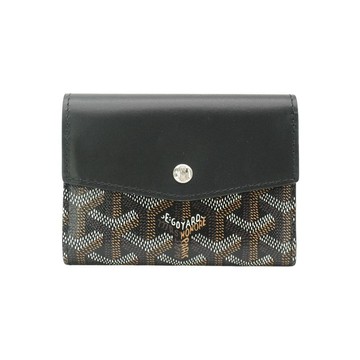 Goyard 展示品 Saint Gabriel 帆布三折釦式短夾(黑)