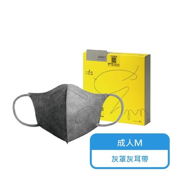 【:dc克微粒】奈米薄膜 立體口罩-成人 6片/盒  可水洗 SNQ品質認證