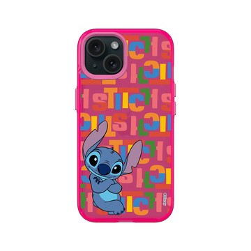 iPhone 15 Clear 粉漾桃 - 迪士尼-史迪奇 Disney Stitch - 史迪奇 - 史迪奇與史迪奇