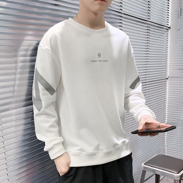 圓領衛衣男士秋季2021新款百搭寬松上衣服春秋款ins潮牌長袖外套