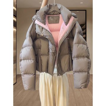 短款羽絨棉服女冬季2024新款小個子寬松保暖面包服設計感加厚外套