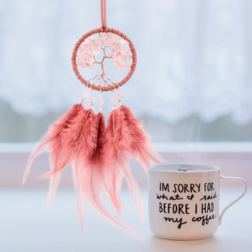 【命運好好玩】粉晶樹好運網掛飾