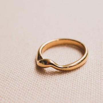 扭狀緞帶戒指 - 歐美戒指 - 粗環 - 指環 - 14K鍍金