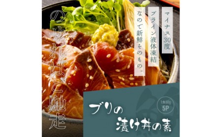 海鮮「ブリの漬け丼の素」1食80g×5P＋「マグロの漬け丼の素」1食80g×5P《迷子のブリを食べて応援 養殖生産業者応援プロジェクト》応援 順次出荷中 惣菜 冷凍 保存食 小分け 高知 海鮮丼 一人暮らし〈高知市共通返礼品〉