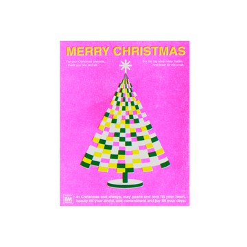 聖誕卡 聖誕樹 格子