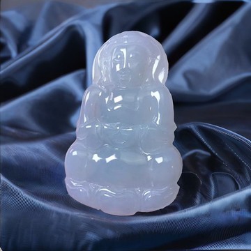 冰種翡翠觀音菩薩 | 天然緬甸玉A貨翡翠 | 送禮