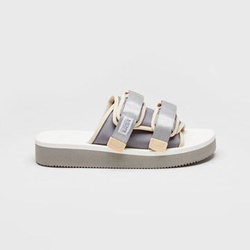 SUICOKE MOTO-PO OG-056PO 藕紫灰白 尼龍 厚底 魔鬼氈 拖鞋【SK23056POGW】