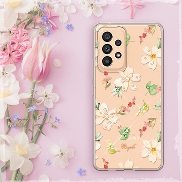 Samsung Galaxy A53 5G 輕薄軍規防摔彩鑽手機殼-小清新-櫻花
