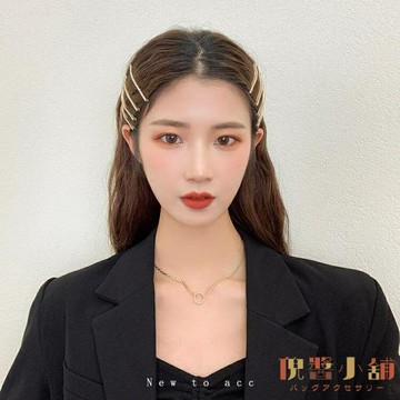 髮夾水鉆發夾一字邊夾劉海少女發卡頭飾【倪醬小鋪】