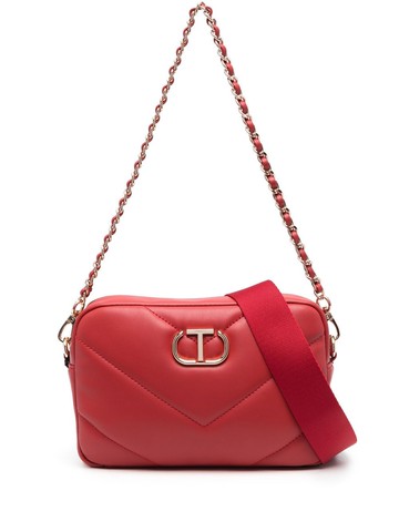 TWINSET - quilted-finish crossbody bag - women - Polyester/Polyurethane - One Size - Red