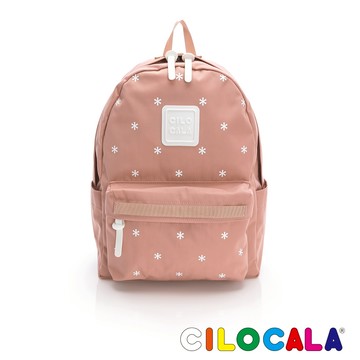 【台灣總代理】CILOCALA 限量版亮彩尼龍防潑水KEYBOARD後背包-中大-粉
