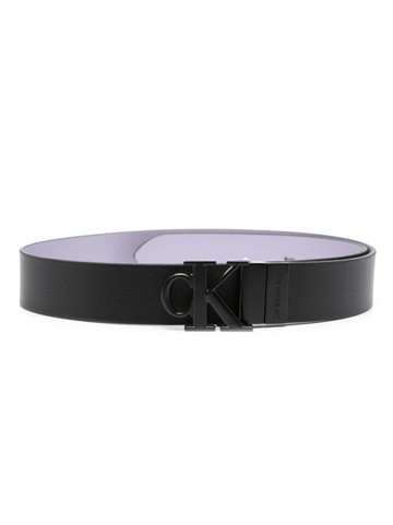Calvin Klein Jeans - logo-buckle leather belt - women - Calf Leather - 80 - Black