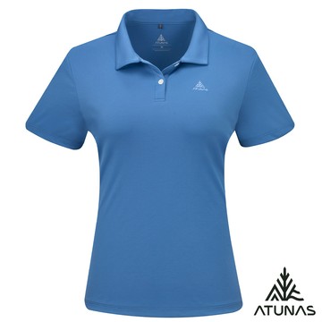 【ATUNAS 歐都納】女循環酷涼節能抑菌短袖POLO衫A1PS2605WC靛藍
