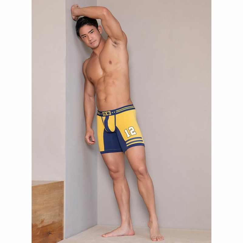 2枚パンツセット GX3/ジーバイスリー THE COTTON ナンバリング ロングボクサーパンツ 通販 LINEポイント最大0.5%GET  LINEショッピング