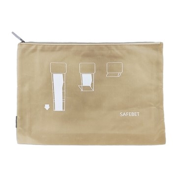 E.City 居家出差衣褲防皺折疊收納袋  牛津布材質  綠色/粉色/藍色/棕色  1個  35 x 25cm  1入