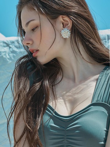 Lana Shirring Monokini [Green]