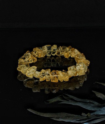 不定型原石黃水晶手鍊-3 ( Raw Citrine Bracelet )
