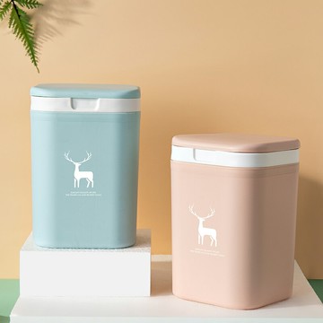 桌面垃圾桶家用客廳塑料小號有蓋迷你桌用創意可愛紙簍桌上拉圾筒
