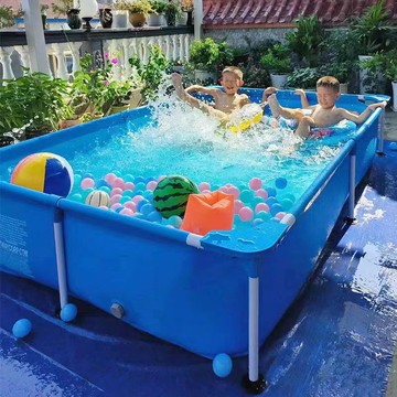 超大支架免充氣游泳池家庭用成人小孩戶外加高加厚兒童折疊水池