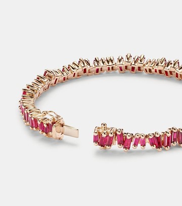 Suzanne Kalan Bold 18kt rose gold bracelet with rubies