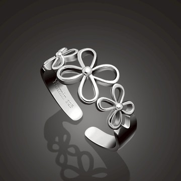 S925純銀戒指女個性開口可調節食指關節戒冷淡風小眾ins復古指環