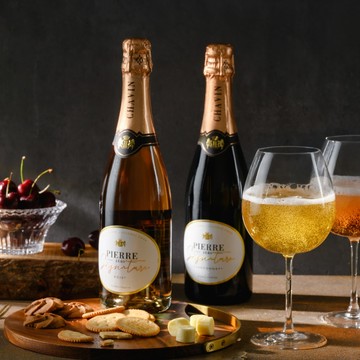 PIERRE ZERO尊爵款 無酒精氣泡酒+無酒精粉紅氣泡 3入組Vegan - 尊爵款無酒精氣泡白*3瓶