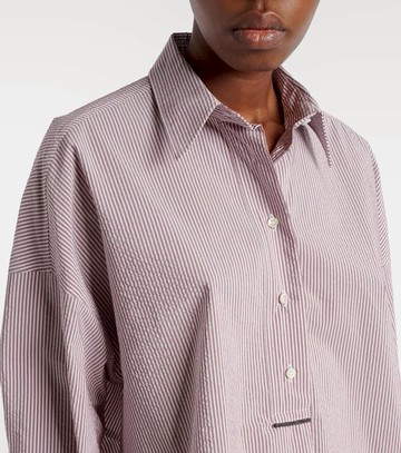 Brunello Cucinelli Striped cotton-blend shirt