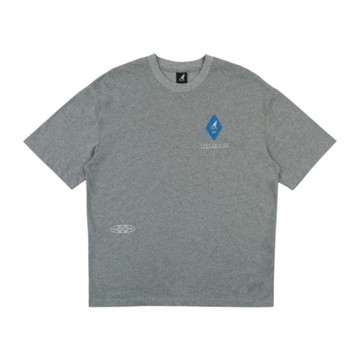 KANGOL 短T 淺灰 落肩 涼感 印花 短袖 中性 6625101212
