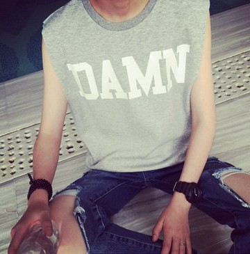 直購 【JP.美日韓】韓國高檔材質 復古 設計 上衣 背心 寬肩背心 無袖背心 背心男 怕熱首選 簡約 百搭 男裝