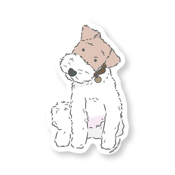 Wirefoxterrier 剛毛獵狐梗防水貼紙-歪頭