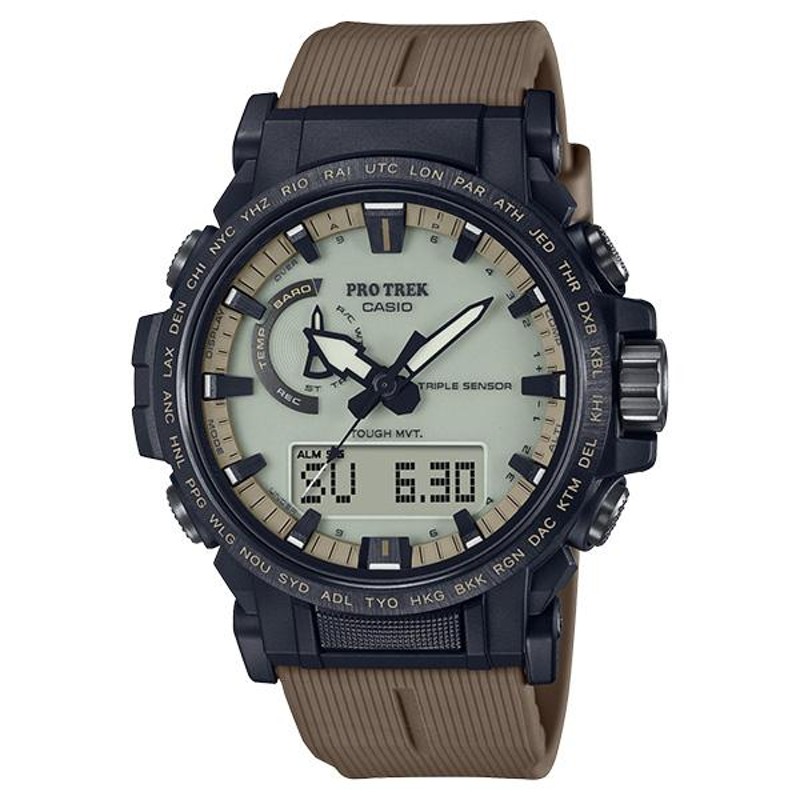 国内正規品 CASIO PRO TREK カシオ プロトレック トリプルセンサー マルチバンド6 タフソーラー メンズ腕時計 PRW-61LD-5JF  | LINEブランドカタログ