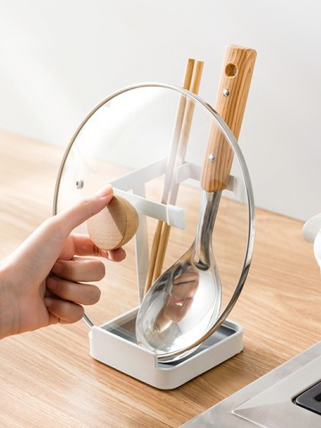 多功能創意鍋鏟架勺子收納架家用筷子湯勺鏟子墊托廚房臺面鍋蓋架