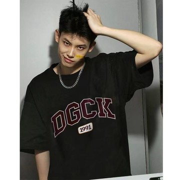 美式hiphop短袖男t恤高街ins潮純棉情侶上衣夏季寬鬆森系百搭體恤